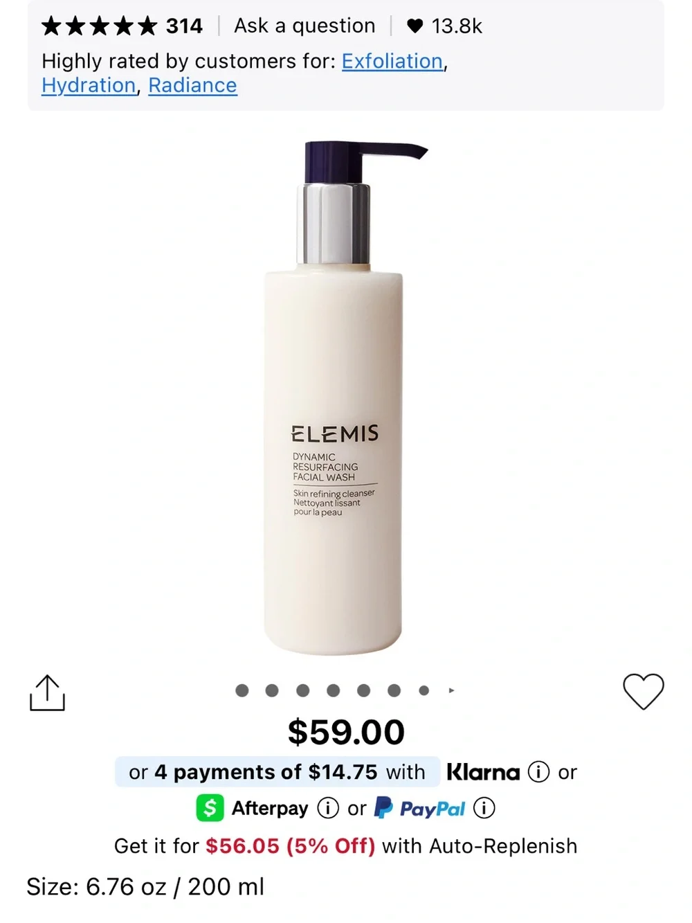 Elemis Dynamic Resurfacing Facial Wash